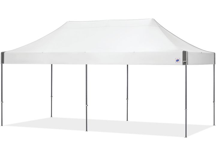 E-Z UP Eclipse 10' x 20' Shelter - White Top / Gray Steel Frame