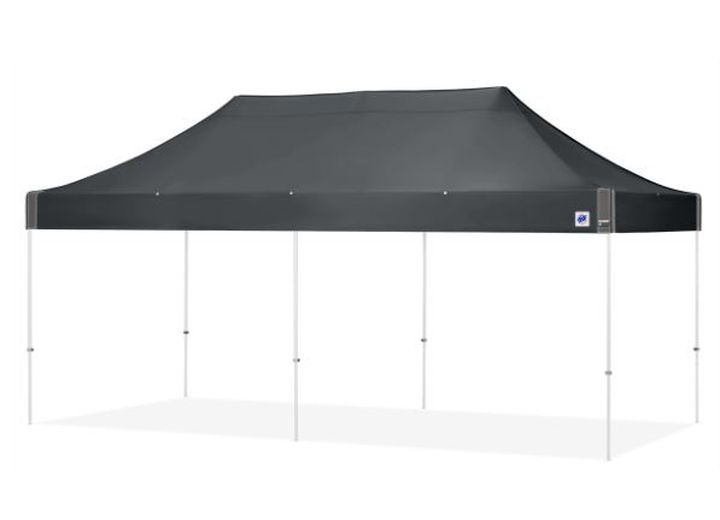 E-Z UP ECLIPSE 10' X 20' SHELTER – STEEL GRAY TOP / WHITE STEEL FRAME