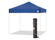 E-Z UP Pyramid 10' x 10' Shelter – Royal Blue Top / White Steel Frame