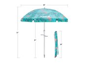 E-Z Up Hurley umbrella, 7ft, state beach aqua