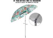 E-Z UP Hurley 8 ft. 2-Way Tilt Beach Umbrella – Hawaiian White