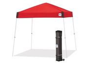 E-Z UP Vista 10' x 10' Shelter – Red Top / White Steel Frame