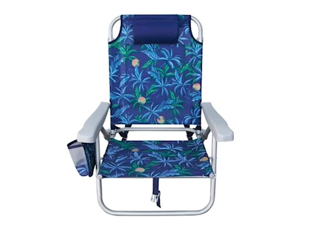 E-Z UP Hurley Deluxe Backpack Beach Chair – Deluxe Palms Blue Main Image