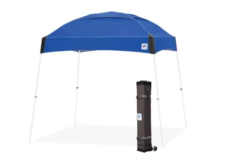 E-Z UP Dome 10' x 10' Shelter - Royal Blue Top / White Steel Frame Main Image