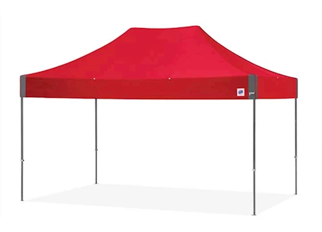 E-Z UP Eclipse 10' x 15' Shelter – Red Top / Gray Steel Frame