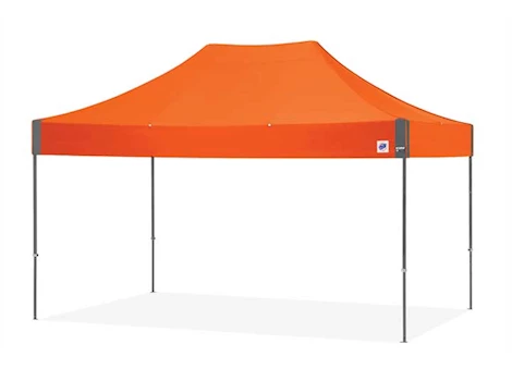 E-Z UP Eclipse 10' x 15' Shelter – Steel Orange Top / Gray Steel Frame