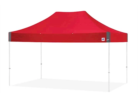 E-Z UP Eclipse 10' x 15' Shelter – Red Top / White Steel Frame