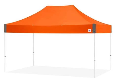 E-Z UP Eclipse 10' x 15' Shelter – Steel Orange Top / White Steel Frame