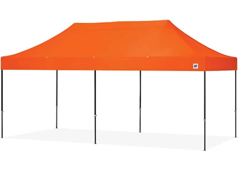 E-Z UP Eclipse 10' x 20' Shelter – Steel Orange Top / Black Steel Frame