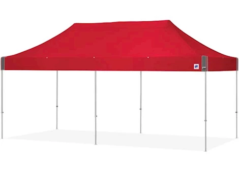 E-Z UP Eclipse 10' x 20' Shelter – Red Top / Gray Steel Frame Main Image