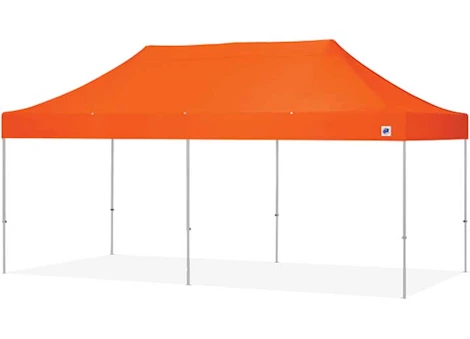 E-Z UP Eclipse 10' x 20' Shelter – Steel Orange Top / Gray Steel Frame Main Image