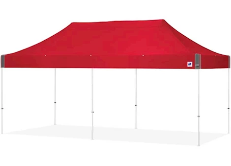 E-Z UP Eclipse 10' x 20' Shelter – Red Top / White Steel Frame Main Image
