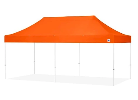 E-Z UP Eclipse 10' x 20' Shelter – Steel Orange Top / White Steel Frame Main Image