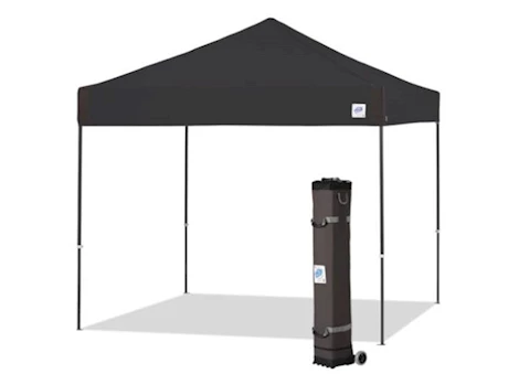E-Z UP Pyramid 10' x 10' Shelter – Black Top / Gray Steel Frame