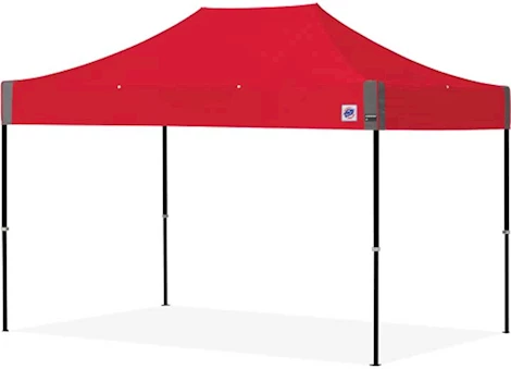 E-Z UP Speed Shelter 8' x 12' Shelter – Red Top / Black Steel Frame