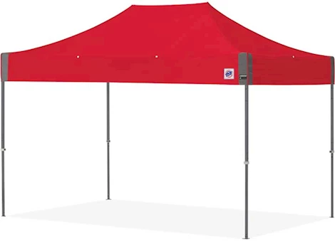 E-Z UP Speed Shelter 8' x 12' Shelter – Red Top / Gray Steel Frame