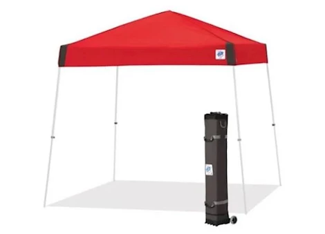 E-Z UP Vista 12' x 12' Shelter – Red Top / White Steel Frame