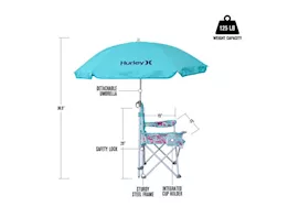E-Z UP Hurley Kids Quad Chair with Umbrella – Lily Aqua