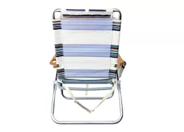 E-Z UP Hurley Mid-Height Wood Arm Beach Chair – Roman Stripes Bronzed Blues