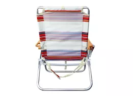 E-Z UP Hurley Mid-Height Wood Arm Beach Chair – Roman Stripes Berry Punch