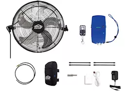 E-Z Up Misting fan kit, square leg shelter, portable, rechargeable, one box