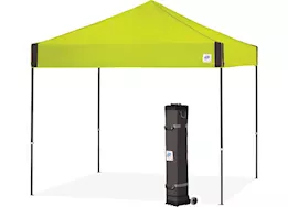 E-Z UP Pyramid 10' x 10' Shelter – Limeade Top / Gray Steel Frame