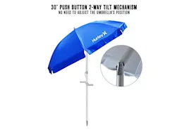 E-Z UP Hurley 7 ft. 2-Way Tilt Beach Umbrella – Signal Blue