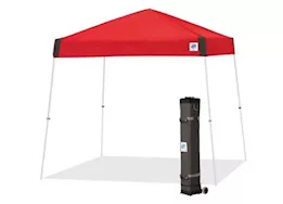 E-Z UP Vista 10' x 10' Shelter – Red Top / White Steel Frame