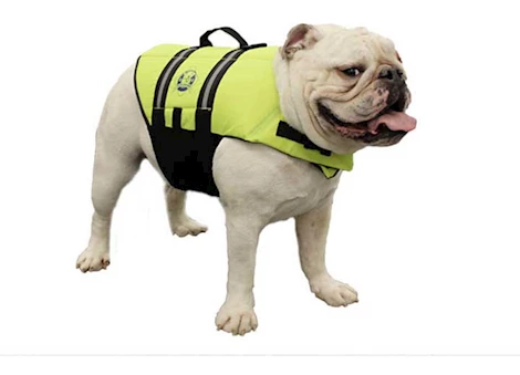 Paws Aboard Dog Life Jacket, Neon Yellow, Medium