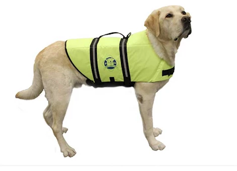 Paws Aboard Dog Life Jacket, Neon Yellow, XL Main Image
