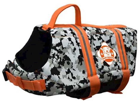 Fido Pet Products S - orange camo neoprene dog life jacket