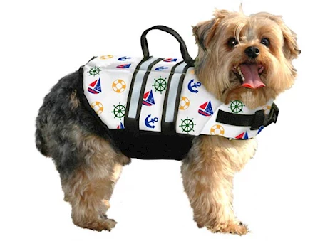 Paws Aboard Dog Life Jacket, Nautical, XS