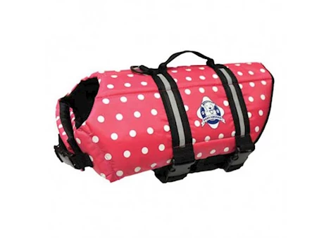 Fido Pet Products Xs - pink polka dot nylon dog life jacket Main Image