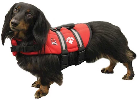 Paws Aboard Dog Life Jacket, Lifeguard Red, XS