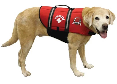 Paws Aboard Dog Life Jacket, Lifeguard Red, Large Main Image