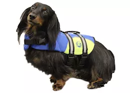 Fido Pet Products Xs - blue/yellow neoprene dog life jacket