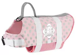 Fido Pet Products L - pink gray polka dot neoprene dog life jacket