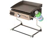 Flame King 17in griddle with 1lb regulator and rv mounting bracket/stand