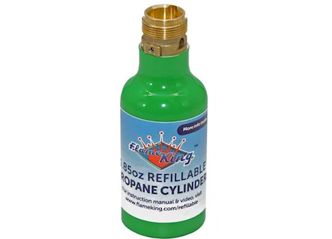 Flame King 1/4-LB EMPTY REFILLABLE PROPANE CYLINDER, GREEN