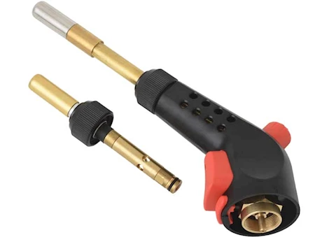PROPANE GAS BLOW TORCH WITH PUSH BUTTON IGNITER & 2 INTERCHANGEABLE HEADS