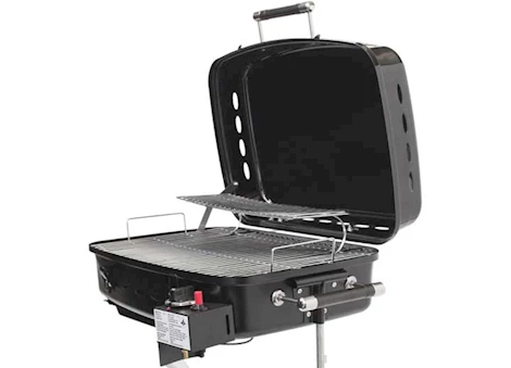 Flame King RV OR TRAILER MOUNTED GRILL W/CARRY BAG, BLACK