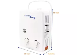 Flame King Portable tankless water heater propane gas 5l 1.32gpm at 34,000 btu