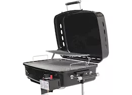 Flame King Rv or trailer mounted grill w/carry bag, black