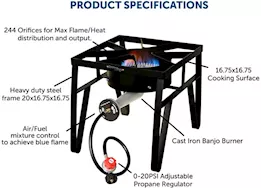 Flame King 200k btu heavy duty single burner propane stove