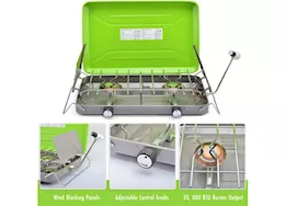 Flame King 2 burner portable propane gas classic camping stove grill