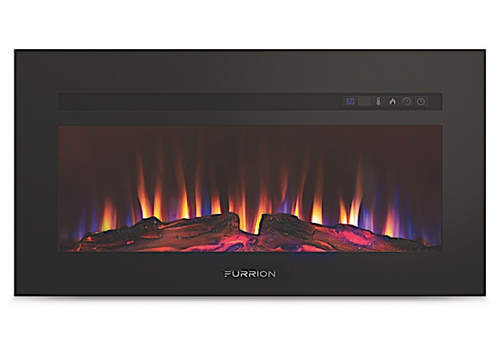 34IN BUILD-IN ELECTRICAL FIREPLACE W/WOOD PLATFORM