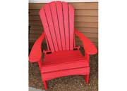 Green Country Décor Folding Adirondack Chair - Red