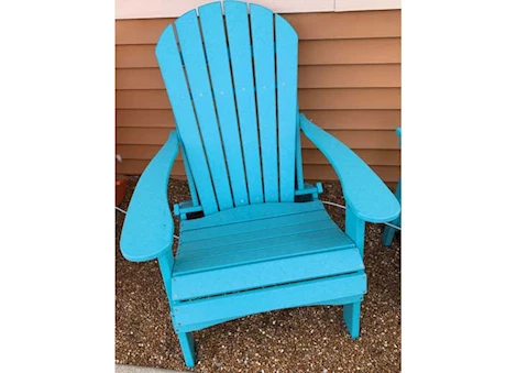 Green Country Décor Folding Adirondack Chair - Aruba Blue