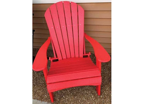 Green Country Décor Folding Adirondack Chair - Red