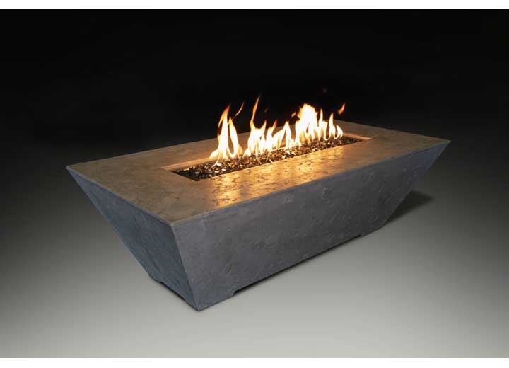 GRAND CANYON 72”X30”18” RECTANGULAR HARD PLUMBED NATURAL GAS FIRE TABLE – GRAY